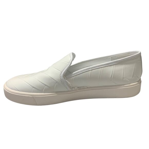 VINCE. Solid White Leather Basket Weave Blair Slip-On Women's Sneakers Size 6.5M - Picture 4 of 9